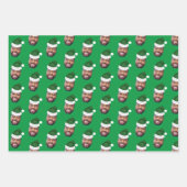 Aangepaste Gezichtsfoto Santa Hat Inpakpapier Vel (Voorkant 2)