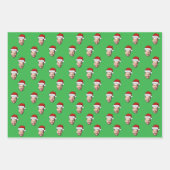 Aangepaste Gezichtsfoto Santa Hat Kerstcadeau Inpakpapier Vel (Voorkant 2)