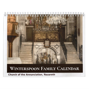 Aangepaste gezins christelijke religieuze foto kalender
