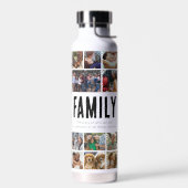 Aangepaste gezinsfoto-collage waterfles (Links)