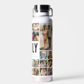 Aangepaste gezinsfoto-collage waterfles (Achterkant)