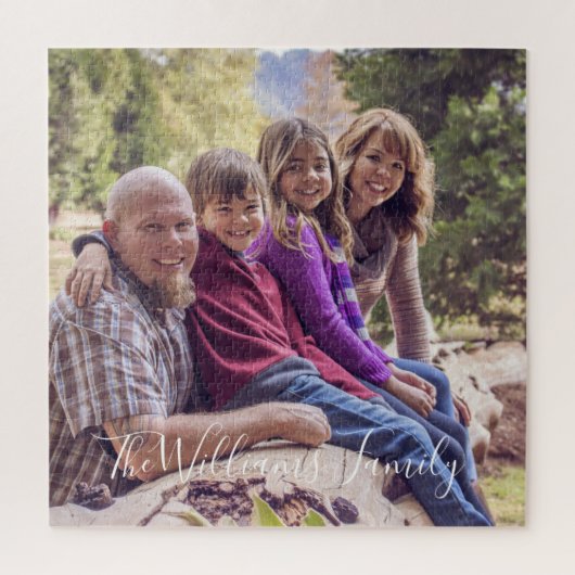 Aangepaste gezinsfoto legpuzzel (Verticaal)