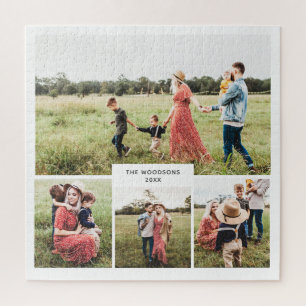 Aangepaste gezinsfoto mozaïekpuzzel legpuzzel