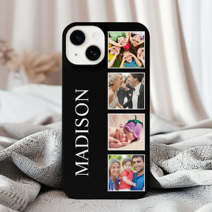 Aangepaste gezinsfotocollage gepersonaliseerd zwar iPhone 16 plus hoesje