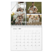 Aangepaste gezinsfotocollage kalender (Jan 2027)