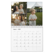 Aangepaste gezinsfotocollage kalender (Mar 2027)