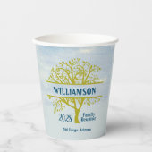 Aangepaste gezinshereniging genealogi in combinati papieren bekers (Voorkant)