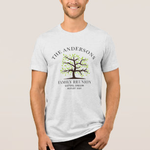 Aangepaste gezinshereniging genealogi in combinati Tri-Blend shirt