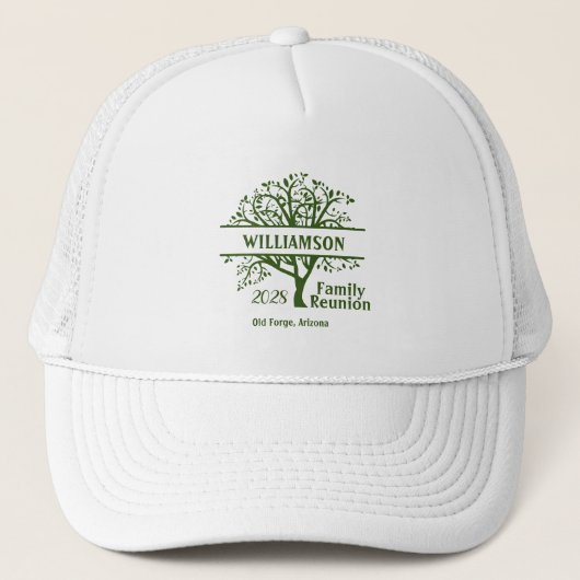Aangepaste gezinshereniging genealogi in combinati trucker pet (Voorkant)