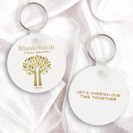 Aangepaste gezinshereniging Hands Up Tree Leaf Sleutelhanger