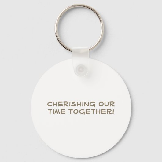 Aangepaste gezinshereniging Khaki Tan Linked Heart Sleutelhanger (Achterkant)