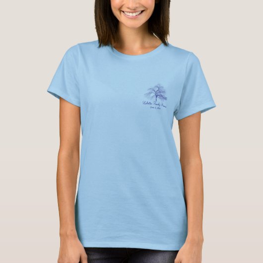Aangepaste gezinshereniging met structuur | Twee v T-shirt (Voorkant)