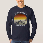 Aangepaste gezinshereniging Road Trip Sunset Long- T-shirt (Voorkant)