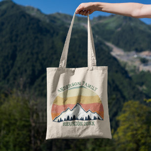 Aangepaste gezinshereniging schitterende zonsonde tote bag