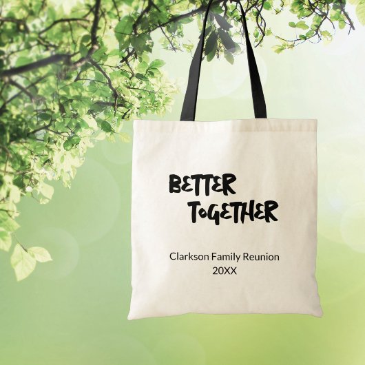 Aangepaste gezinshereniging tote bag