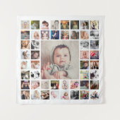 Aangepaste gezinsherinneringen Gepersonaliseerde f Wandkleed (Voorkant)