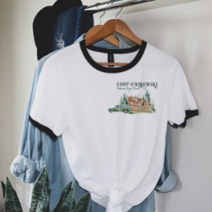 Aangepaste gezinsreis kampeeruitje t-shirt