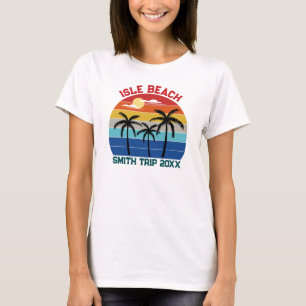 Aangepaste gezinsvakantie aan het strand t-shirt