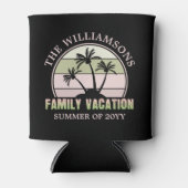 Aangepaste gezinsvakantie strand tropisch eiland blikjeskoeler (Voorkant)