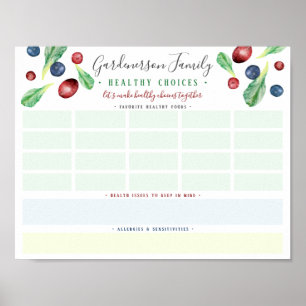 Aangepaste gezondheid en voeding poster