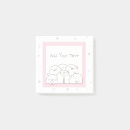 Aangepaste Ghost Family Fun Girly Pink Post-it® Notes