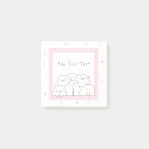 Aangepaste Ghost Family Fun Girly Pink Post-it® Notes