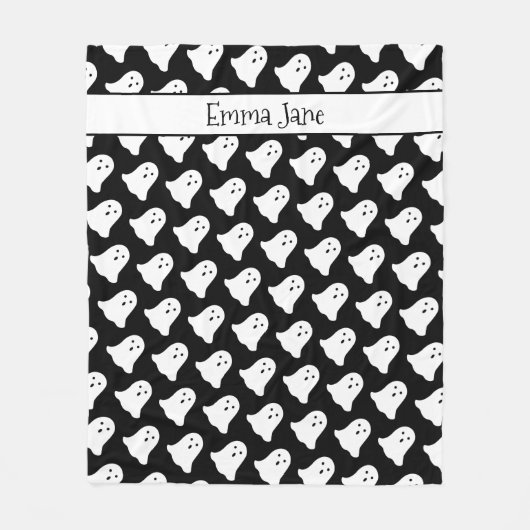 Aangepaste Ghost Halloween Fleece Blanket (Voorkant)