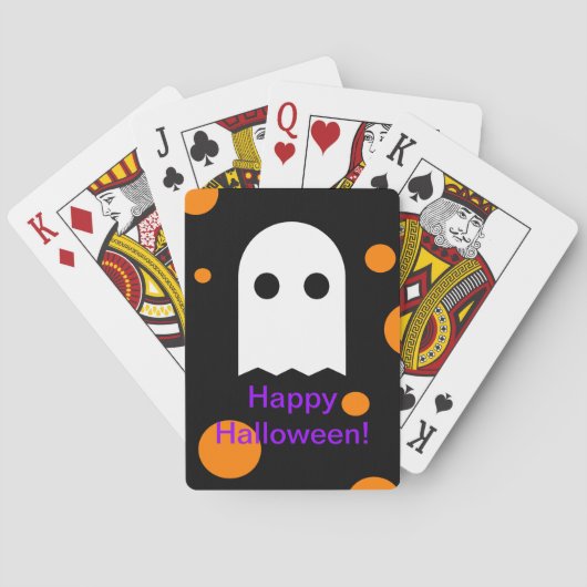 Aangepaste Ghost Halloween-spelkaarten voor kinder Speelkaarten (Achterkant)