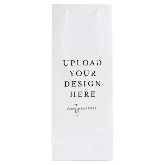 Aangepaste Gift Bag, 4,75 x 13 inch Wijn Cadeautas (Achterkant)