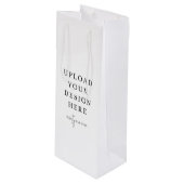 Aangepaste Gift Bag, 4,75 x 13 inch Wijn Cadeautas (Voorkant Gekanteld)