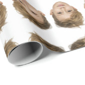 Aangepaste Gift Kerstmis met Gezicht Gepersonalise Cadeaupapier (Rol Hoek)