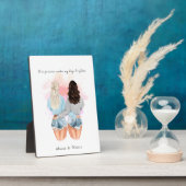 Aangepaste gift Vriendschap, Gepersonaliseerde Bes Fotoplaat (Zijkant)