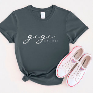 Aangepaste Gigi Grandma T-Shirt