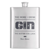 Aangepaste GIN-monogram kolf Heupfles (Voorkant)