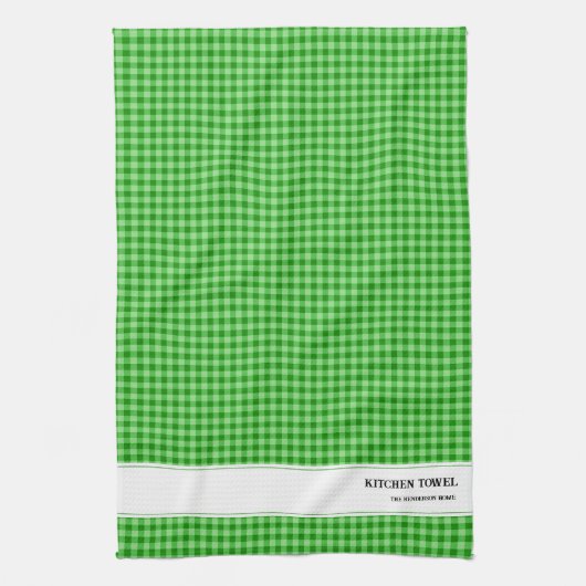 Aangepaste Gingham keukenhanddoek (Verticaal)