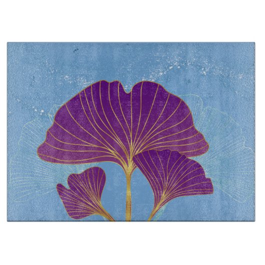Aangepaste Ginkgo Leaf Glass snijplank (Voorkant)
