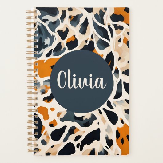 Aangepaste Giraffe Dierprint Planner (Voorkant)