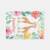 Aangepaste Giraffe kinderboekje Fleece Deken (Voorkant (Horizontaal))