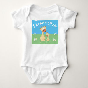 Aangepaste Giraffe met dagboeken Romper