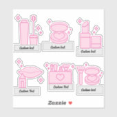 Aangepaste girale spullen, make-up sticker, lippen sticker (Vel)