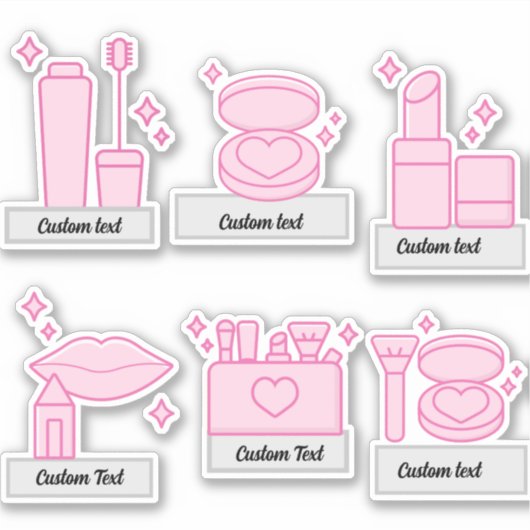Aangepaste girale spullen, make-up sticker, lippen sticker (Voorkant)