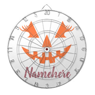 Aangepaste Girly Jack O Lantaarn Pompoen Halloween Dartbord