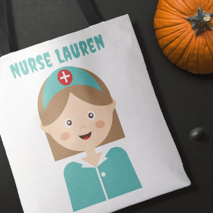 Aangepaste Girly Nurse Halloween Trick Treat Draagtas