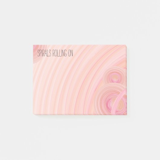 Aangepaste Girly Pastel Roze en Perzikspieren Post-it® Notes (Voorkant)