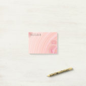 Aangepaste Girly Pastel Roze en Perzikspieren Post-it® Notes (Op bureau)