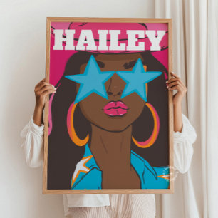 Aangepaste Girly Portret Preppy Dorm Decor Donkere Poster