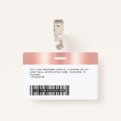 Aangepaste Glam werknemer foto, barcode, Logo, naa Badge (Achterkant met clip)