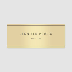Aangepaste Glamor Gold-look Moderne, elegante Sjab Naamplaatje