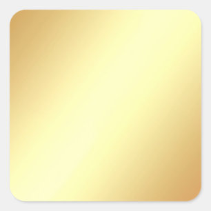 Aangepaste Glamour Faux Gold Blank Elegante Sjablo Vierkante Sticker
