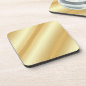 Aangepaste Glamour Faux Gold Blank Moderne Sjabloo Bier Onderzetter (Linkerzijde)